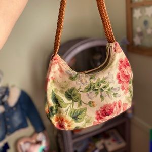 Vintage FOSSIL floral cottagecore purse